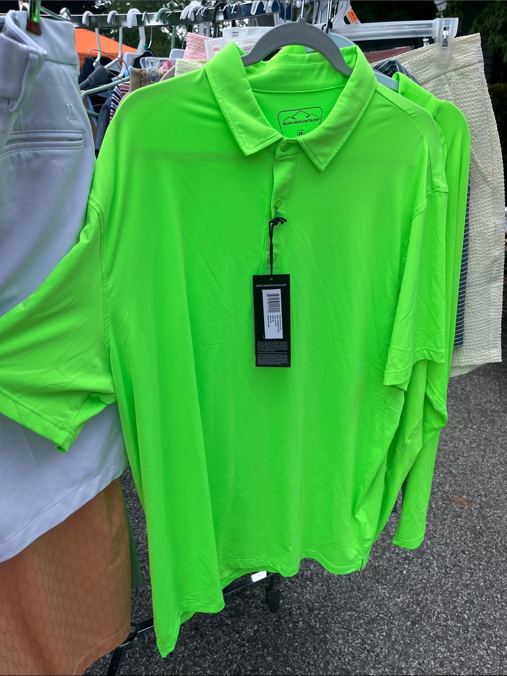 Sun Mountain Men's Neon Green Performance Polo